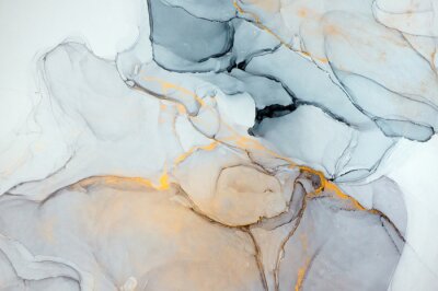 Gemarmerd abstract patroon met goud