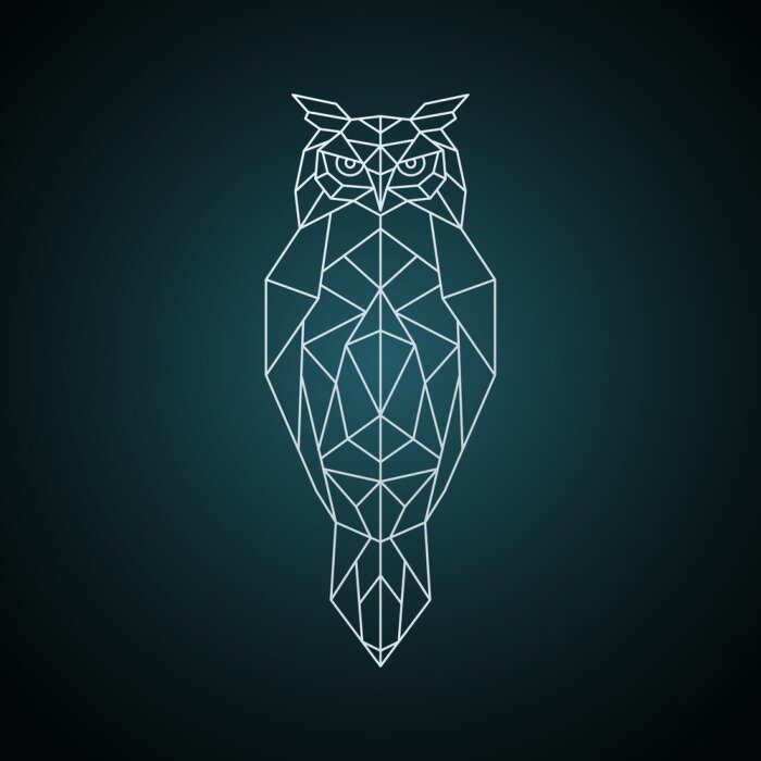 Poster Geometrische uil