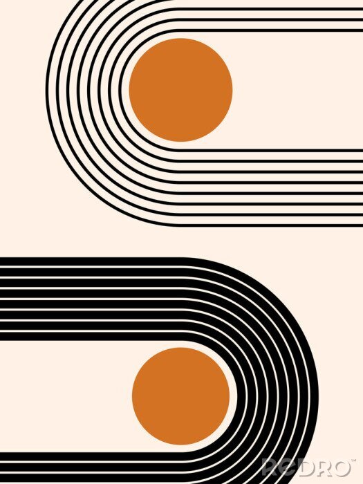 Poster Geometrische vormen - modern patroon