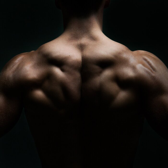 Poster Gespierd mannelijk silhouet