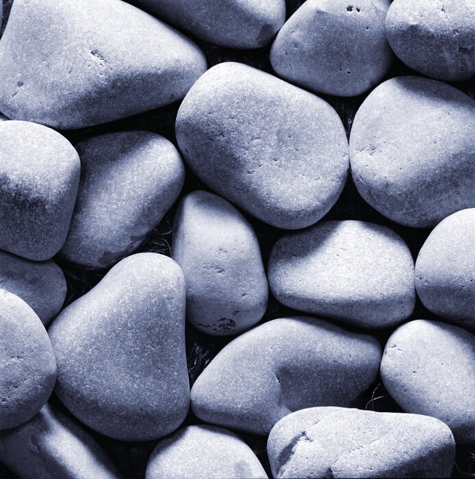 Poster Gladde kiezels op de achtergrond