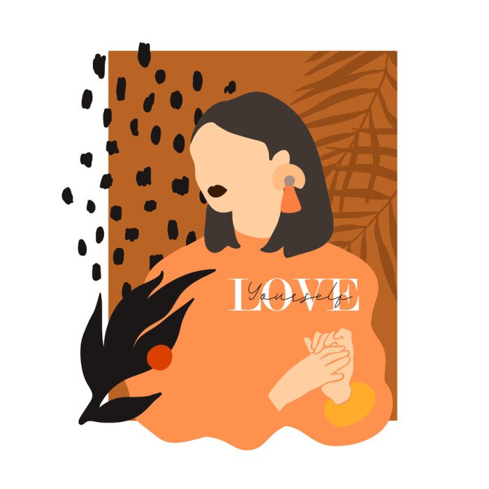 Poster Glamour stijl I love yourself