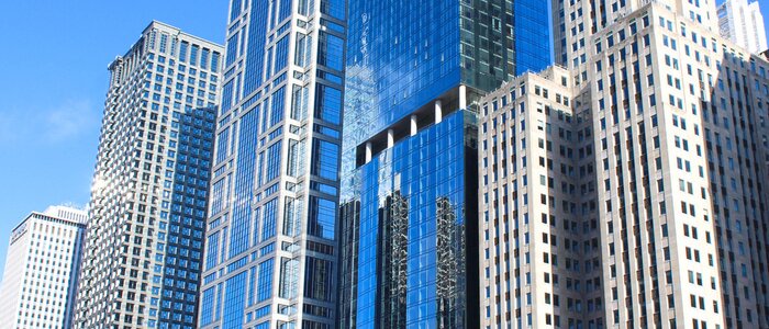 Poster Glazen gebouwen in de VS