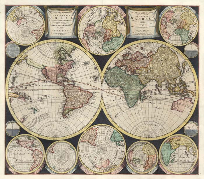 Poster Globe kaart set