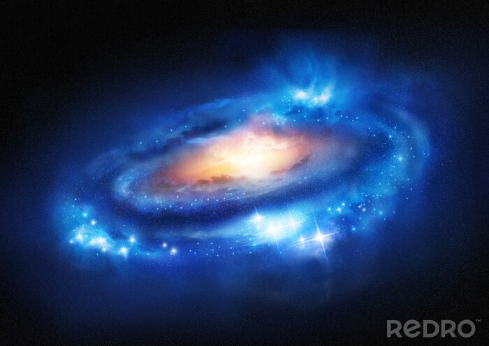 Poster Gloeiende galaxy