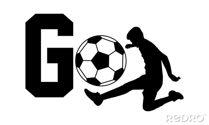 Poster Go - Soccer t shirts design, Hand drawn lettering phrase, Calligraphy t shirt design, Isolated on white background, svg Files for Cutting Cricut and Silhouette, EPS 10
