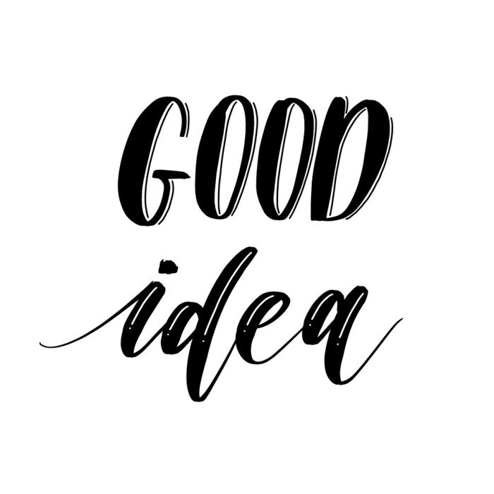 Poster Goed idee typografie
