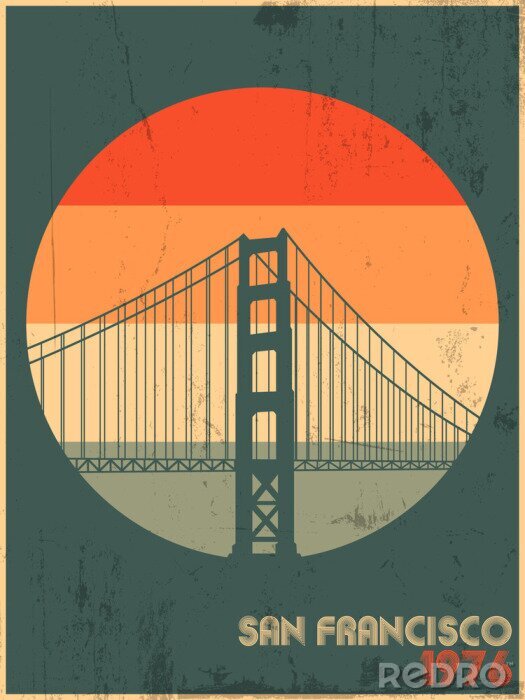 Poster Golden Gates Bridge San Francisco 1976 Original Poster 