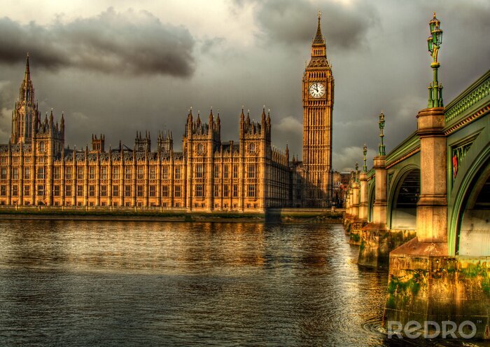 Poster Gotische architectuur van de stad