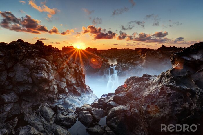 Poster Gouffre de l'Etang-Sale au Crepuscule - La Reunion