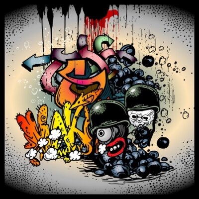 Poster Graffiti in jeugdstijl