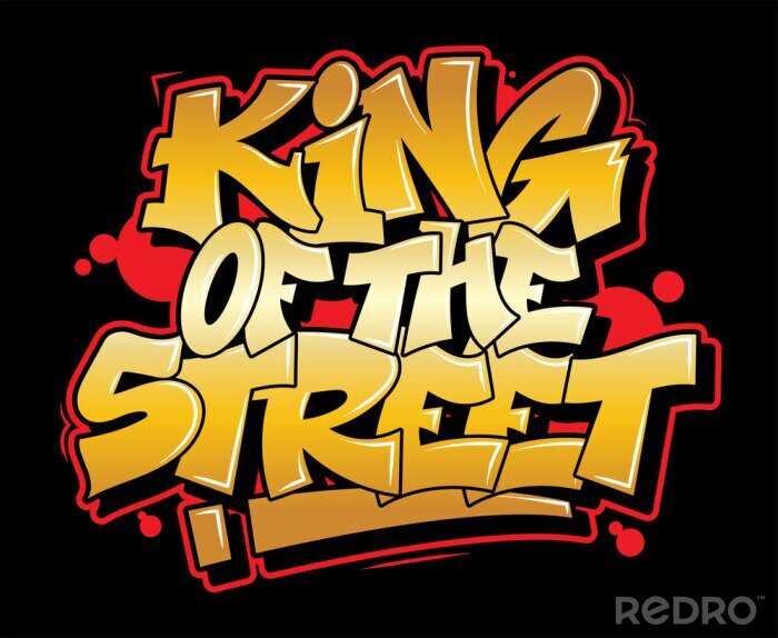 Poster Graffiti style lettering text design