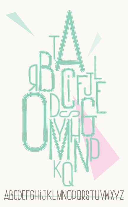 Poster Grafisch Engels alfabet