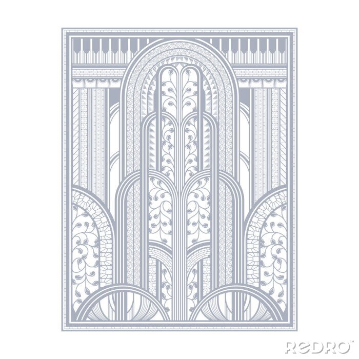 Poster Grafische fontein