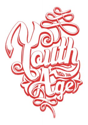 Poster Grafische tekst over de jeugd