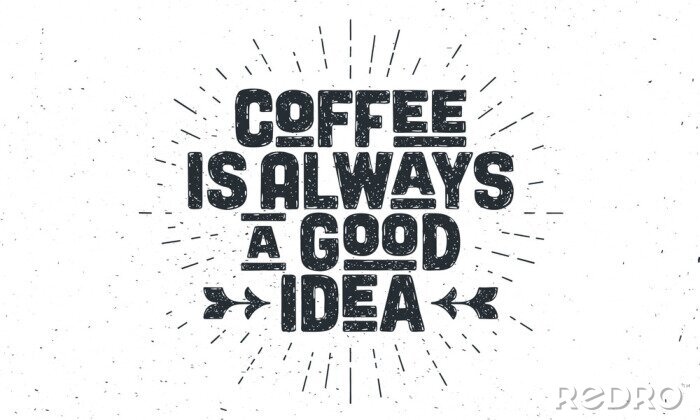 Poster Grappige inscriptie over het drinken van koffie