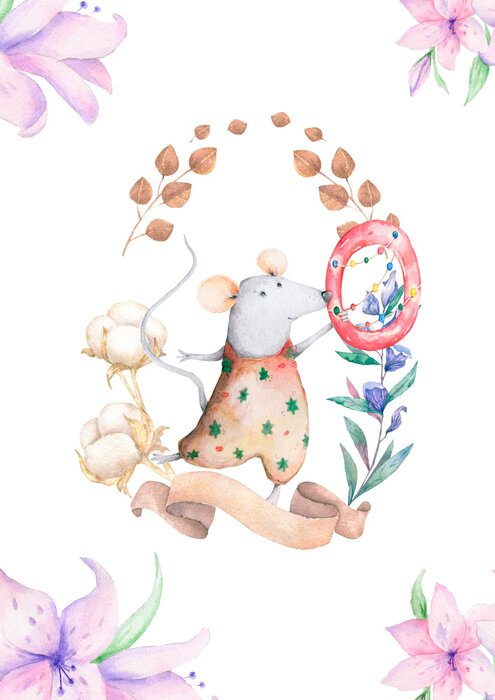 Poster Grappige muis