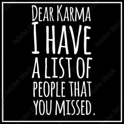 Poster Grappige quote in het Engels over karma