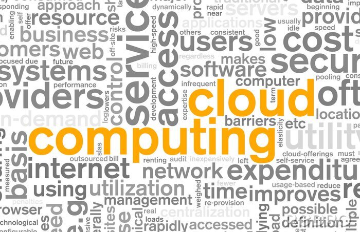 Poster Grijze en oranje computertypografie