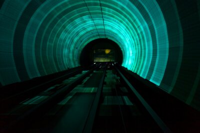 Groene neon 3D tunnel