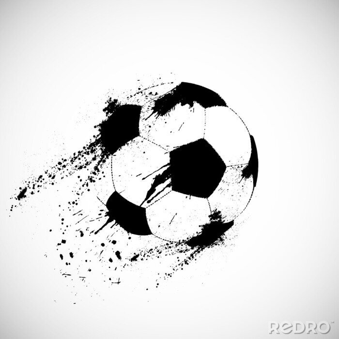 Poster Grunge voetbal