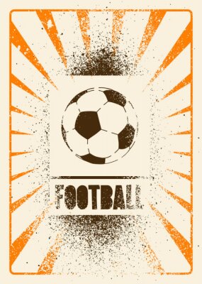 Poster Grunge voetbal illustratie