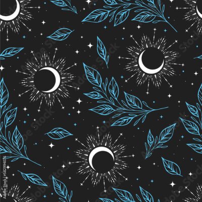 Halve manen en turquoise takjes