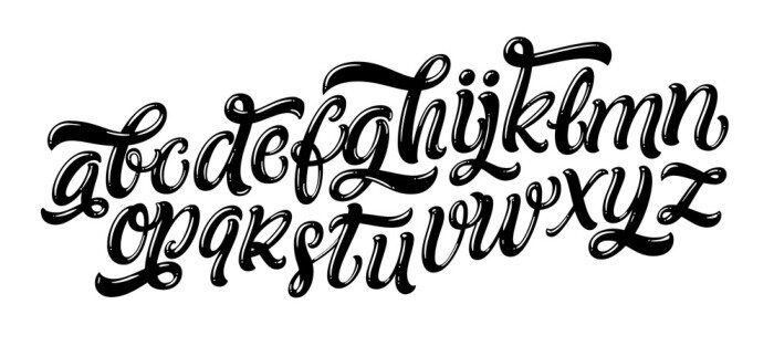 Poster Handbeschilderd alfabet