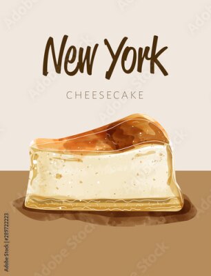 Poster Heerlijke New Yorkse cheesecake