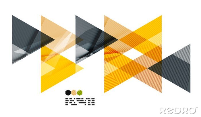 Poster Helder geel geometrisch modern design template