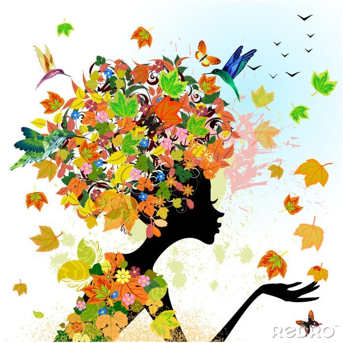 Poster Herfst in je haar