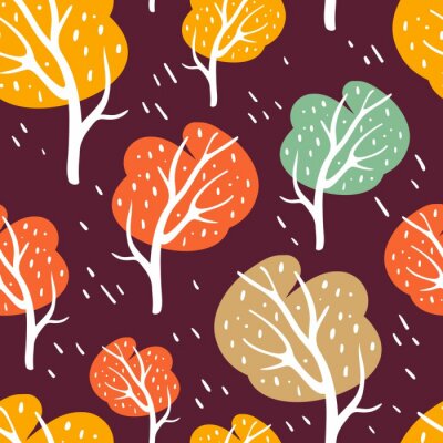 Herfstpatroon met bomen