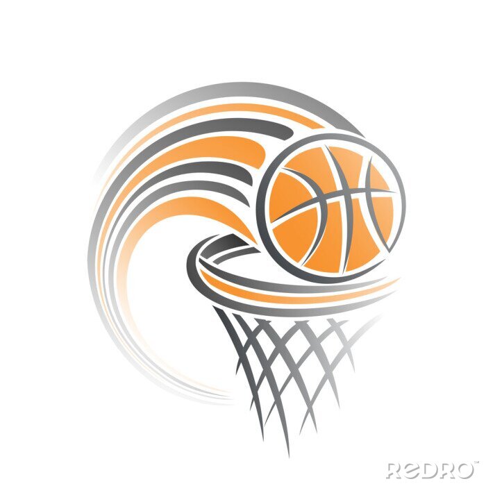 Poster Het beeld van een basketbal bal