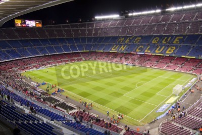 Poster Het Camp Nou-stadion is leeg.