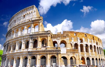 Het Colosseum, de wereld beroemde bezienswaardigheid in Rome.