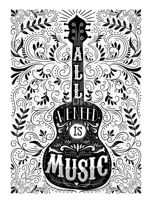 Poster Het enige wat we nodig hebben is muziek