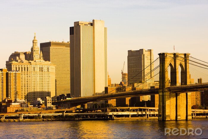 Poster Het gouden uur boven New York