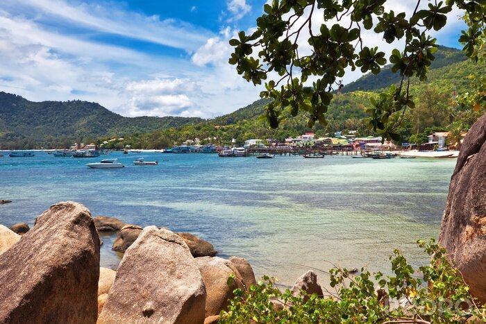 Poster Het landschap van de kristalheldere zee