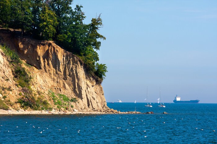 Poster Het landschap van de kust van Gdynia