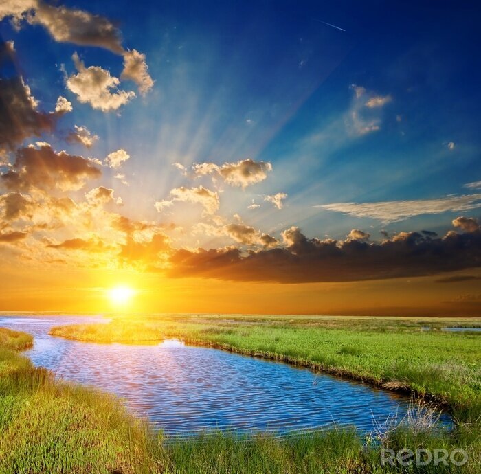 Poster Het landschap van een idyllische plek