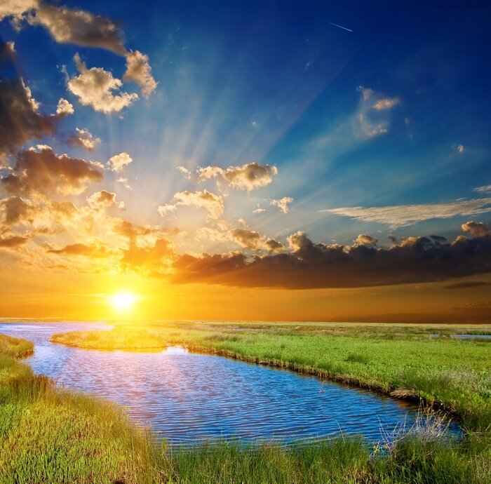 Poster Het landschap van een idyllische plek
