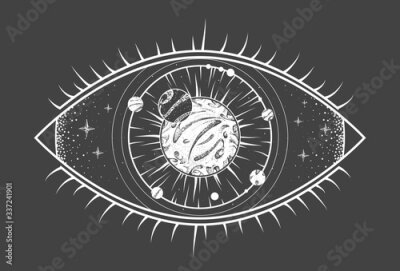 Poster Het oog van het centrum van het universum