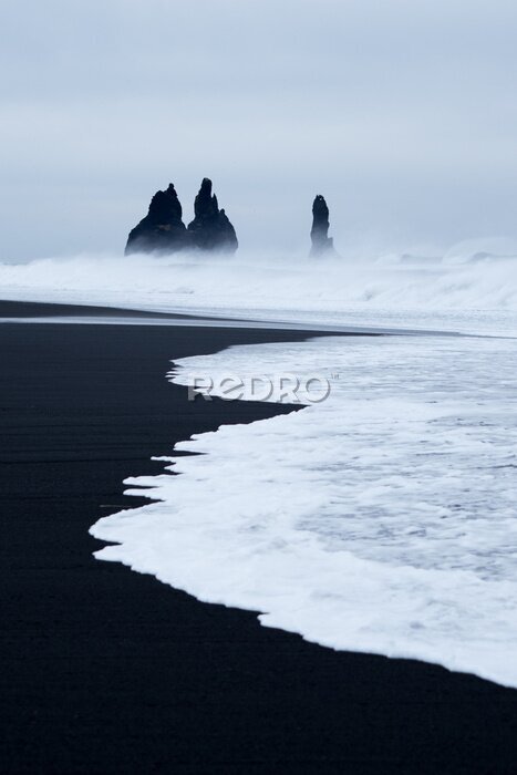 Poster Het zwarte strand van IJsland