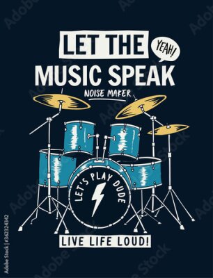 Poster Hij speelt drums