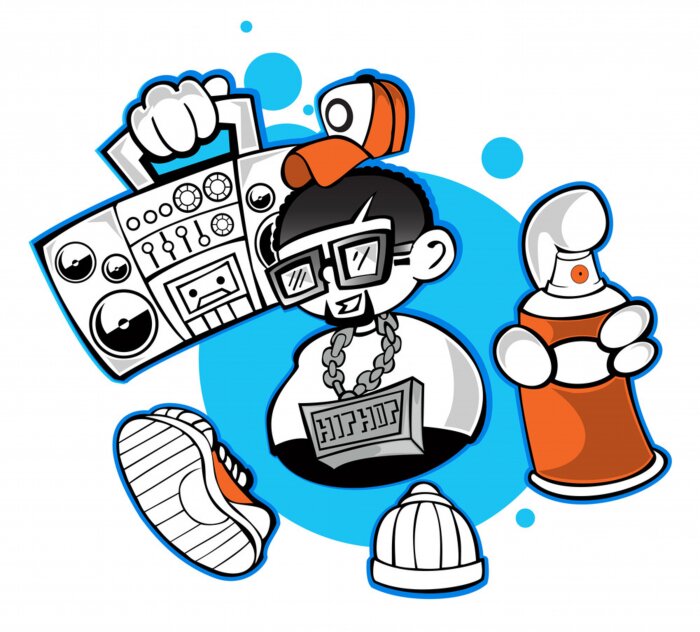 Poster Hip Hop B-Boy cartoon