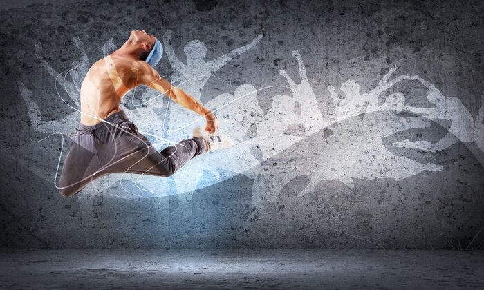 Poster Hiphopmuziek en danser