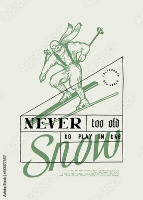 Poster Hobby's skiën