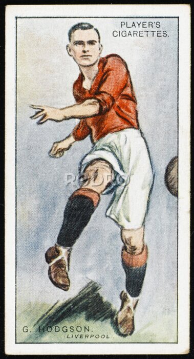 Poster Hodgson tekening van een retro voetballer