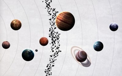 Hoge resolutie foto's presenteert de planeten van het zonnestelsel. Dit beeld elementen geleverd door NASA