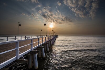 Houten pier in Gdynia
